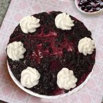 Eggless Blueberry Fresh Cream Cake