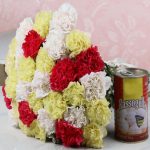 Bouquet of Carnations and Rasgulla