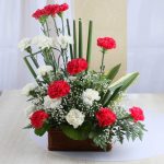 Mixed Carnations Basket Online