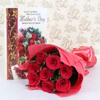Flowers and Greeting Card Combo