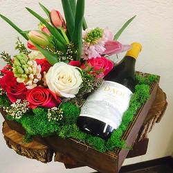 Flowers with Wine