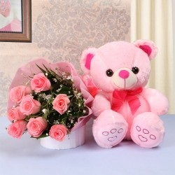 Flowers with Soft Toy