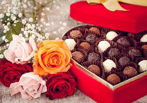 Valentine Flowers with Chocolates