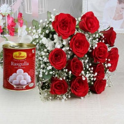 Valentine Flowers with Sweets