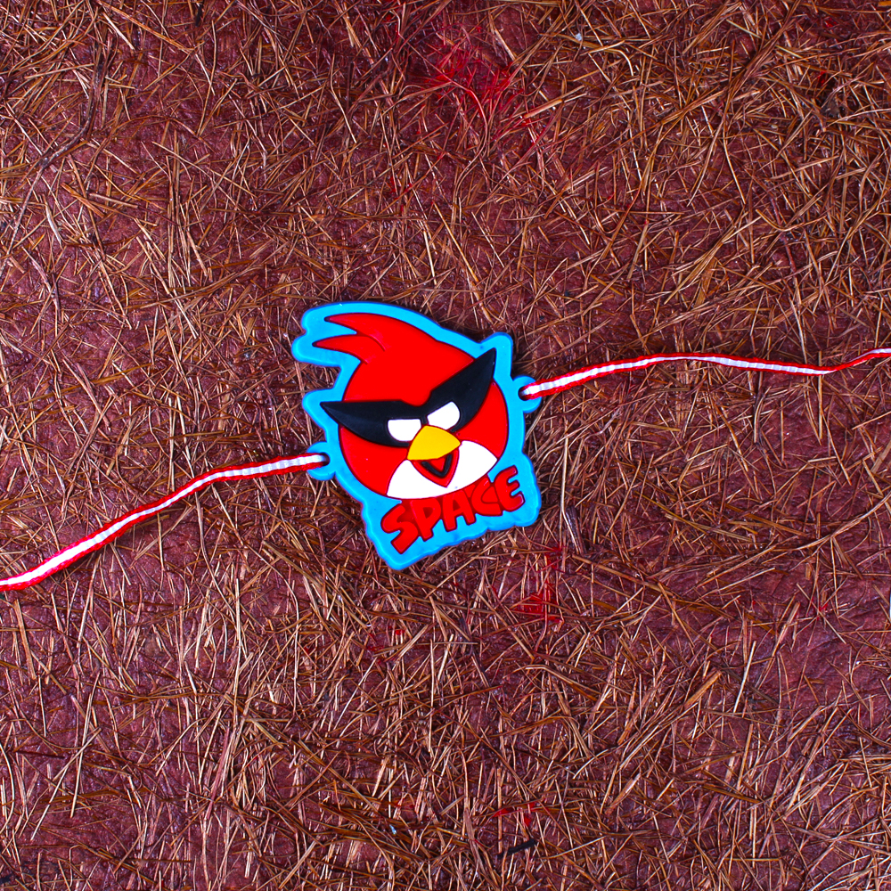 Angry Bird Space Rakhi with Mini Fruit Jelly