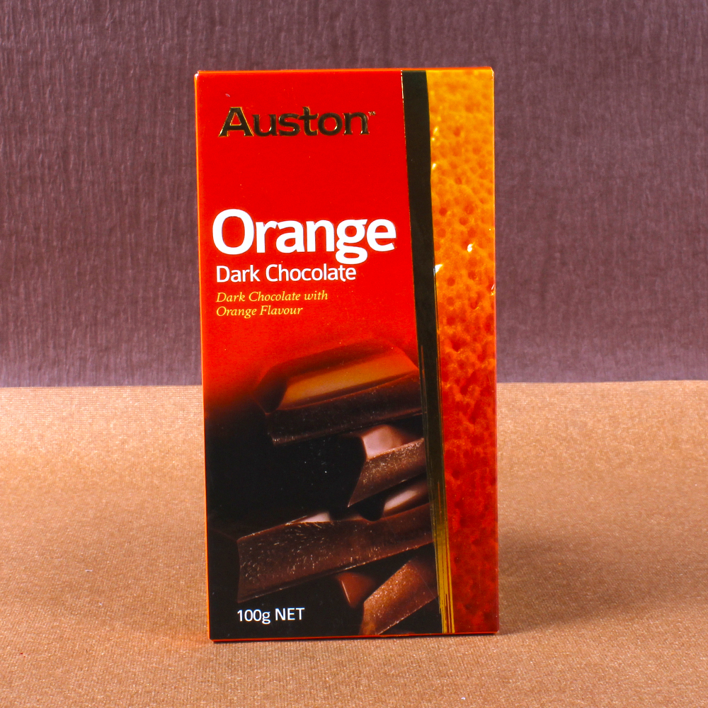 Rakhi Treat with  Auston Orange Dark Chocolate