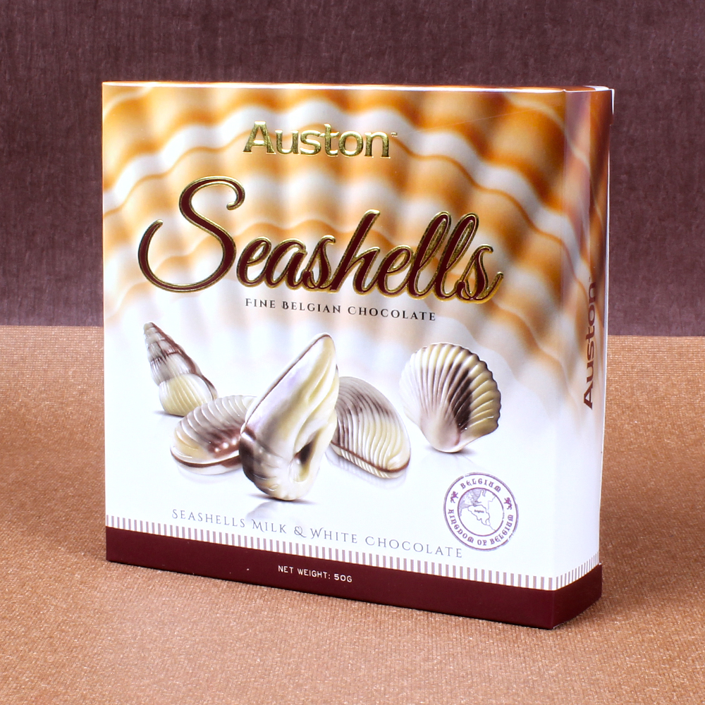 Box of Auston seashells and Rakhi