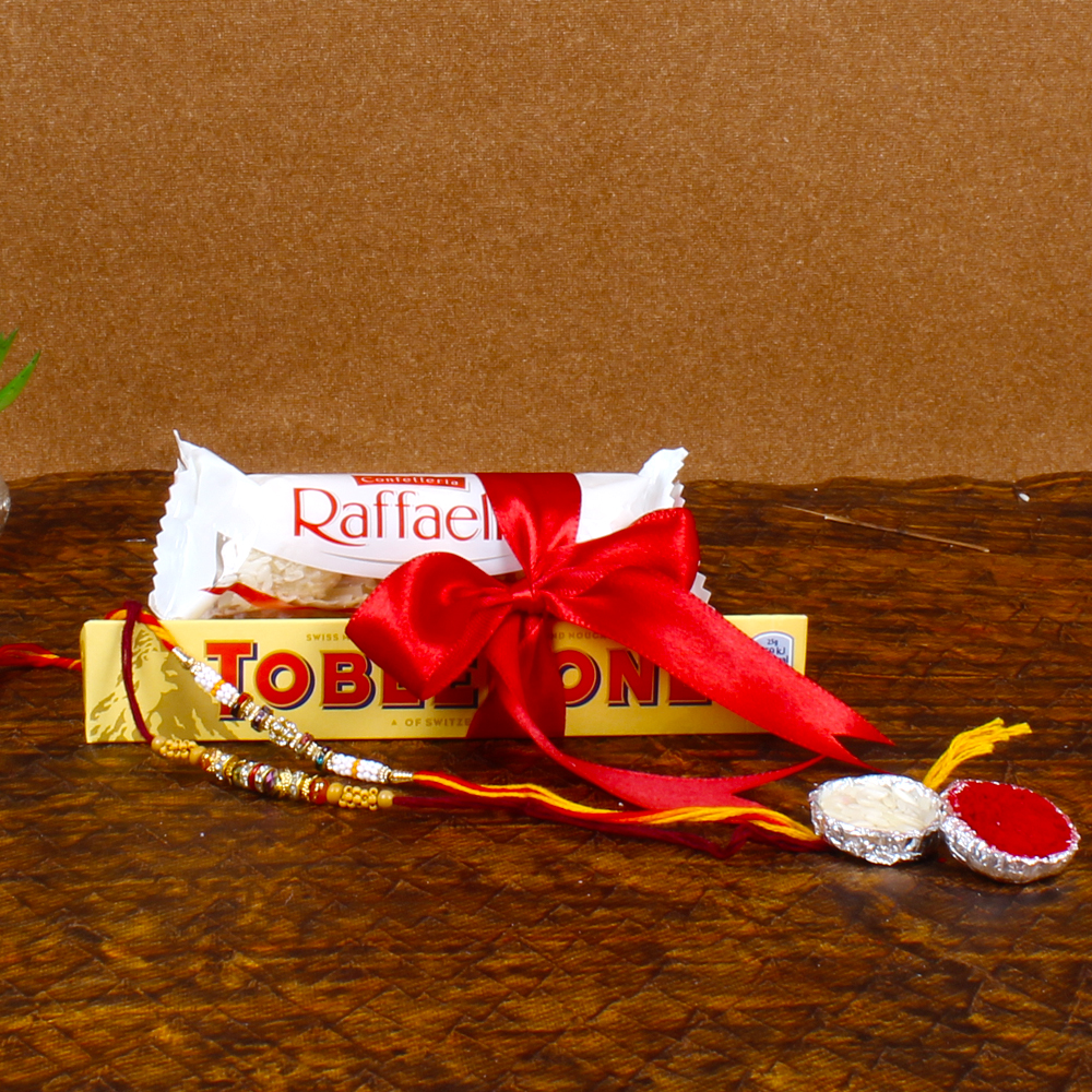 Toblerone and Raffaello Chocolates with Rakhi