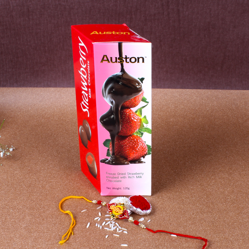 Rakhi Treat of Auston Strawberry Chocolates