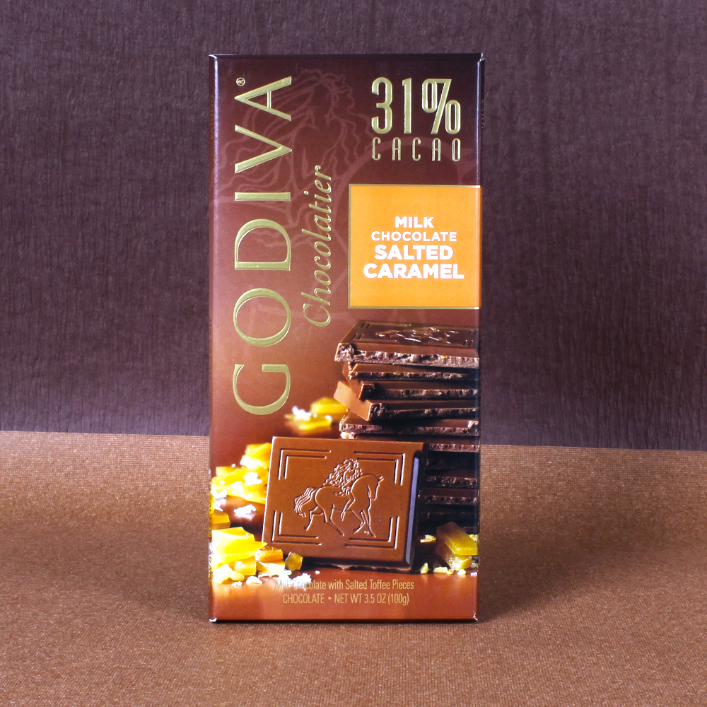 Rakhi Eva Basket of Godiva Milk Chocolate Salted Caramel