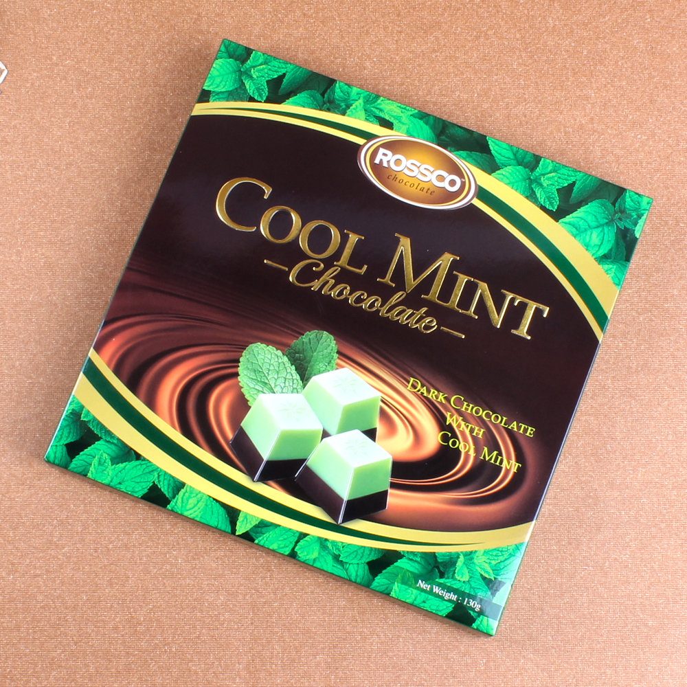 Designer Rakhi with Cool Mint Chocolates Box