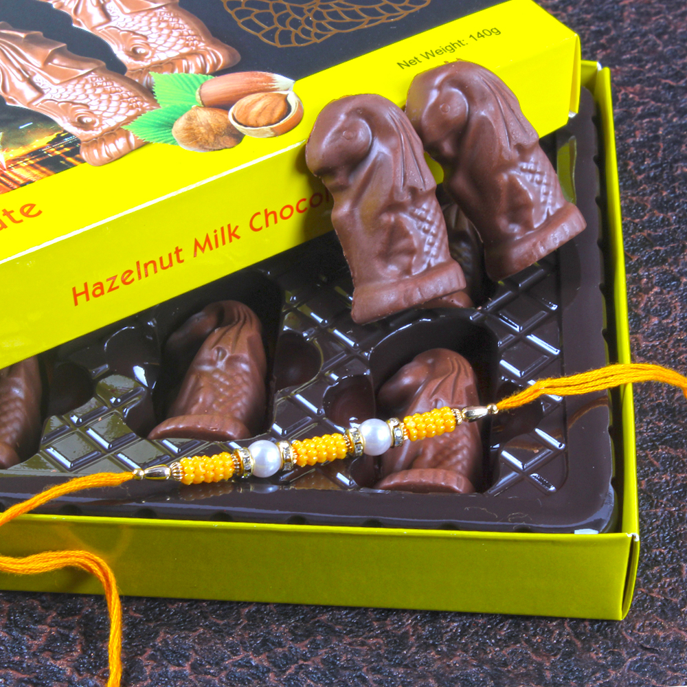 Rakhi and Spring Merlion Hazelnut Milk Chocolates