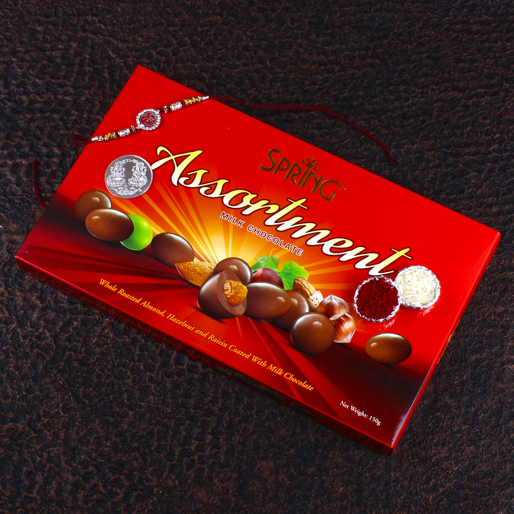 Rakhi and Spring Assortment of Dry fruit Chocolates Box