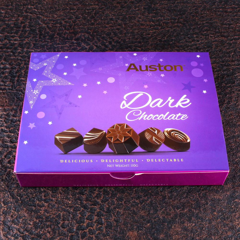 Om Rakhi and Auston Dark Chocolates Box