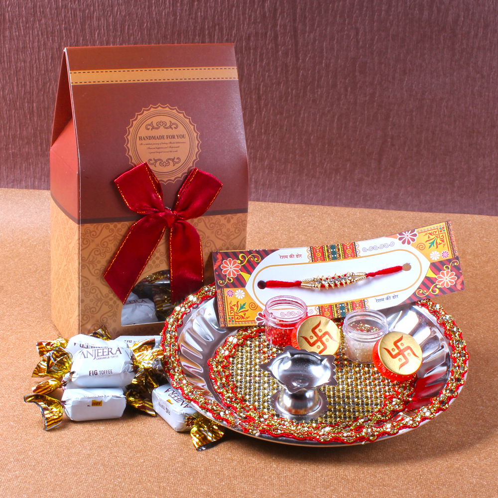 Rakhi Thali Combo with Anjeera Toffee