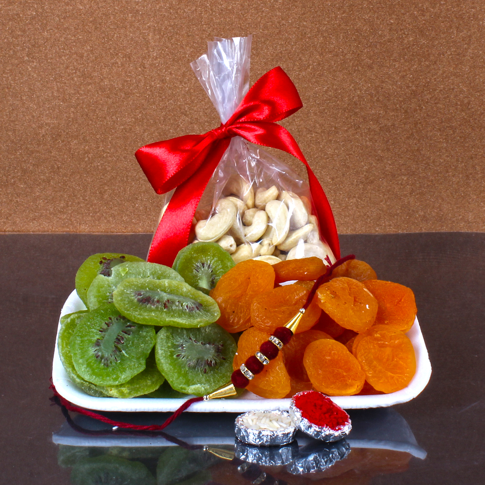 Raksha Bandhan Dryfruit Pack with Rakhi