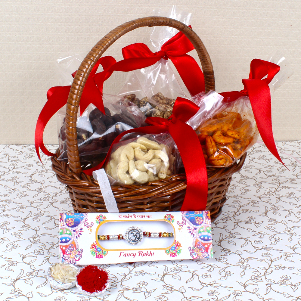 Assorted Cashew with Om Rakhi