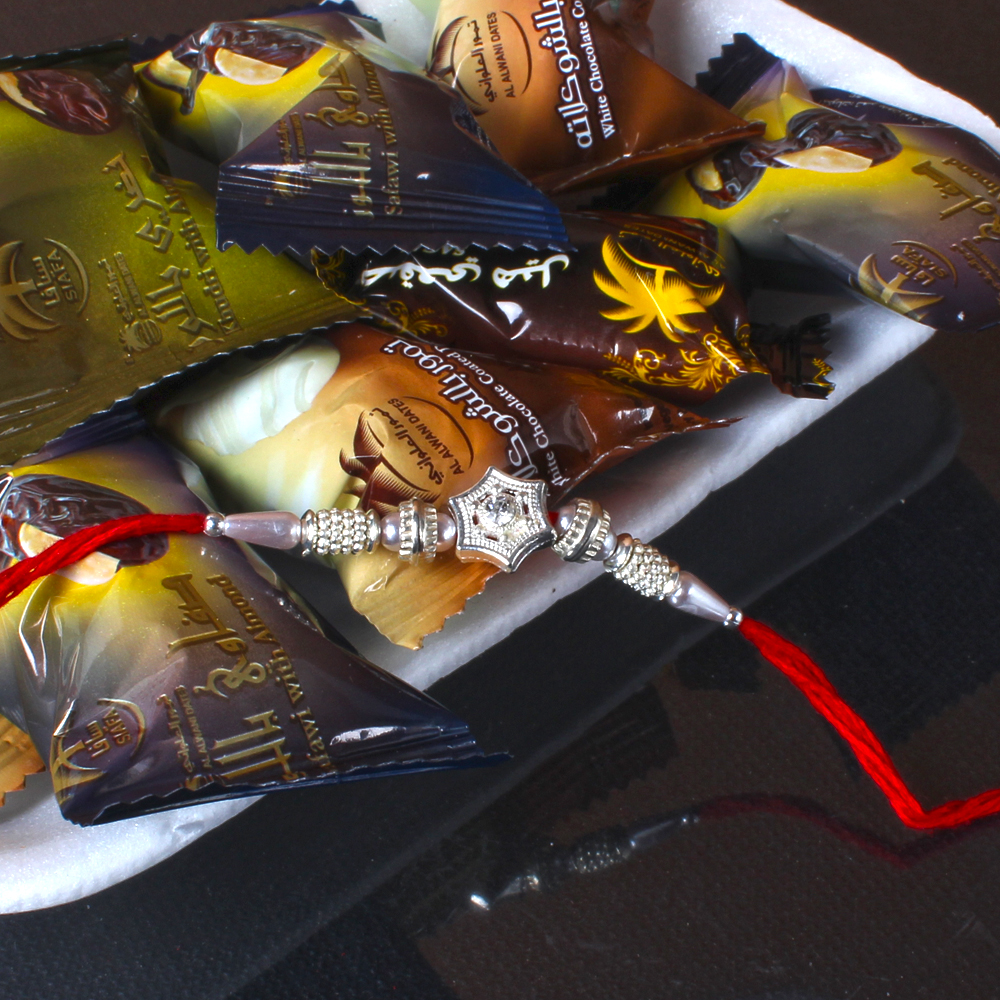 Fig with Chocolate Dates and Decorated Rakhi Thali