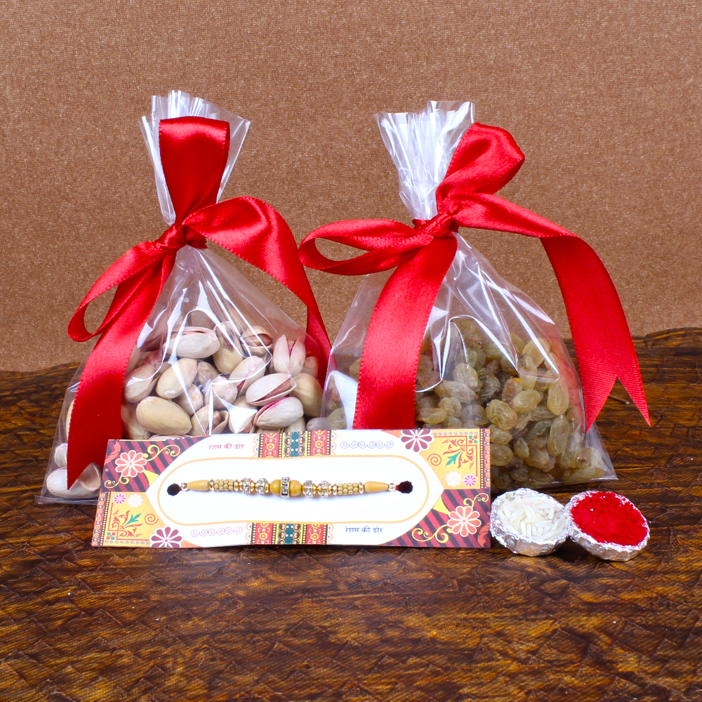 Pistachio Nut and Raisins Gift for Rakhi