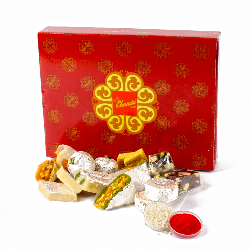 Assorted Dryfruit Sweets with Bhaidooj Tikka