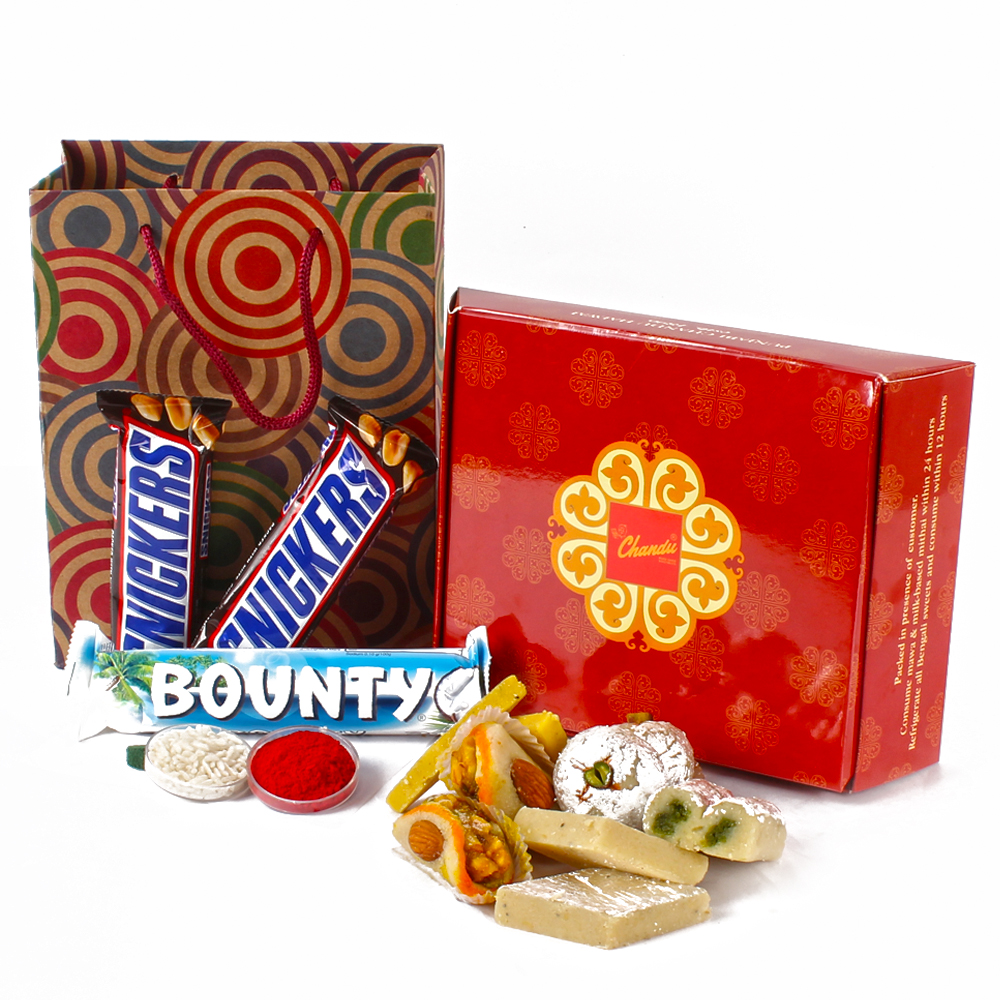 Bhai Dhooj Chocolate and Sweets Hamper