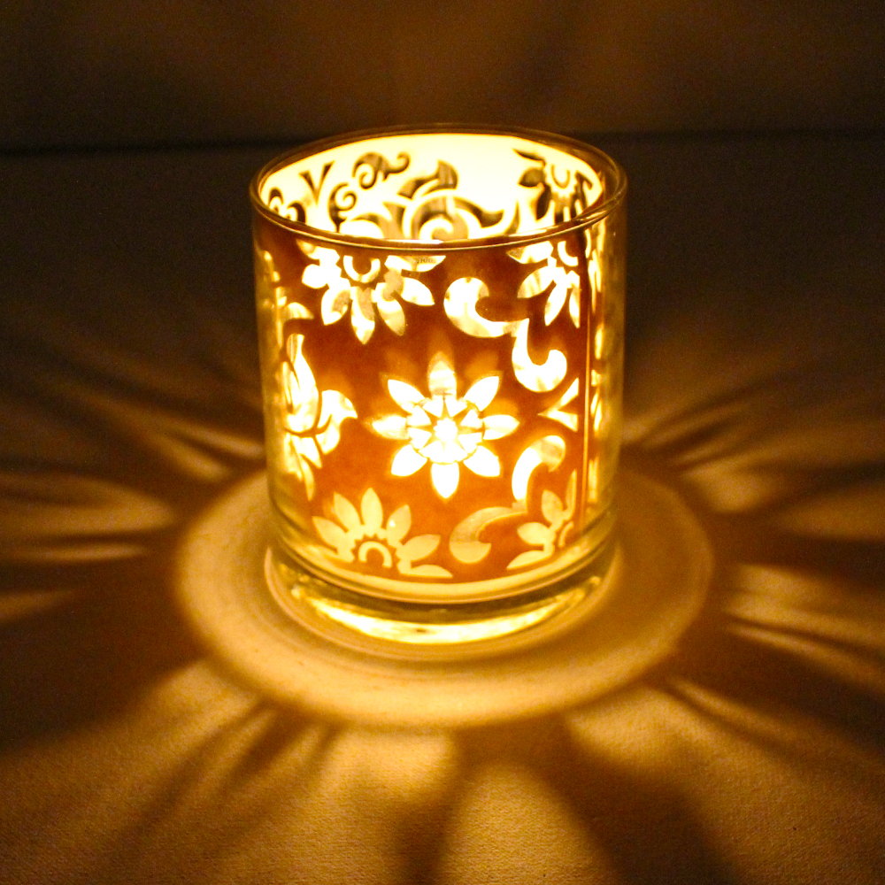 Designer Shadow Glass Diya