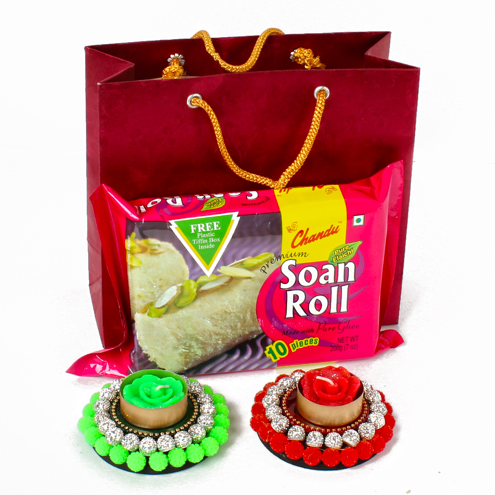 Soan Roll with Floating Diya Hamper