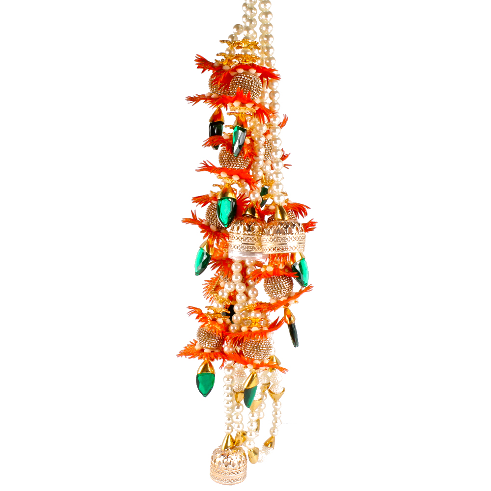 Designer Led Light with Pearl and Golden Beads Toran