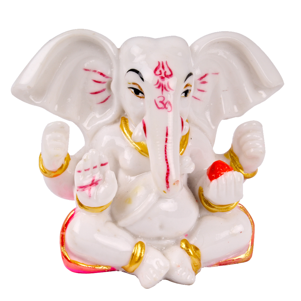 Charming Ganesha Idol with Tea Light Diya