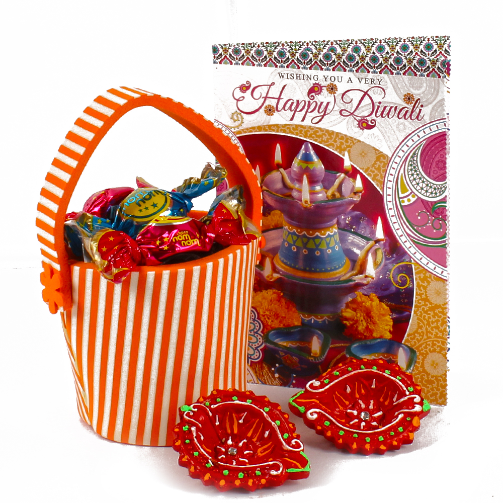 Super Delicious Chocolate and Diya Diwali Hamper