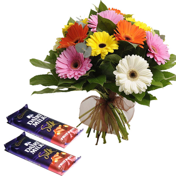 Gerberas and Chocolate Combo