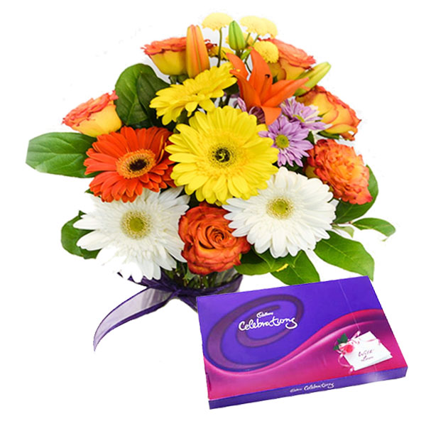 Mix Floral Bouquet with Celebration Pack