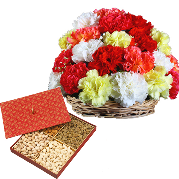 Carnations Arrangement Hamper