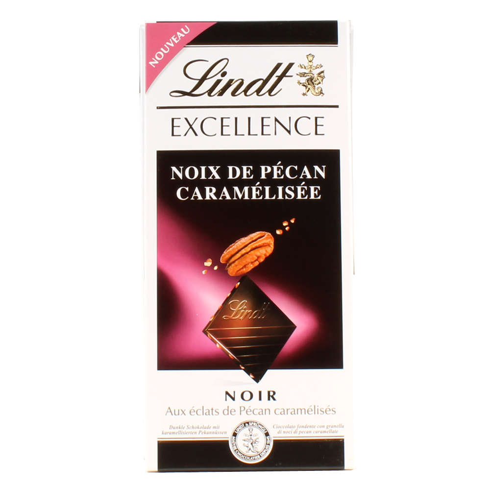 Lindt Excellence Noir Noix de Pecan Caramelisee Chocolate