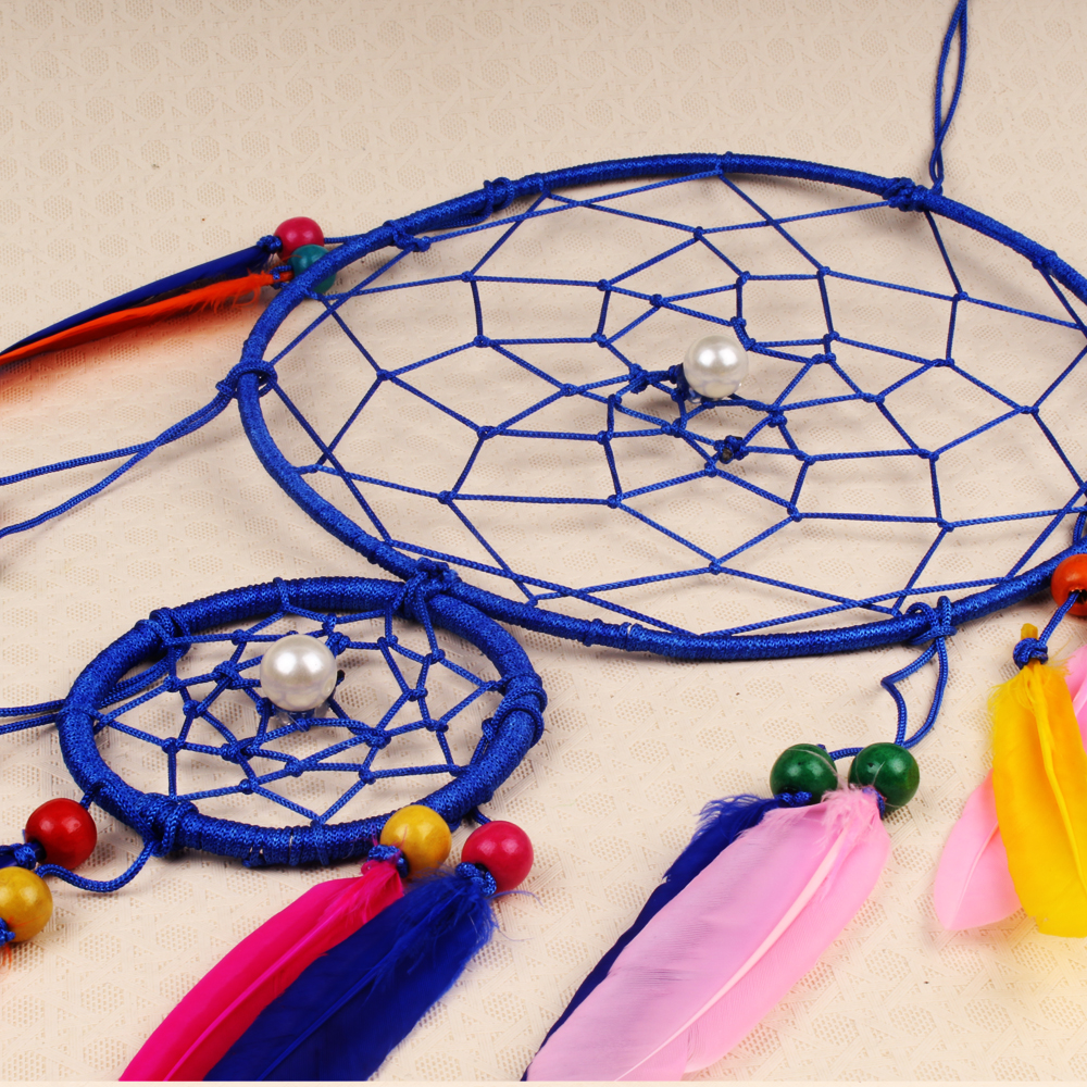 Blue Double Ring Dream Catcher