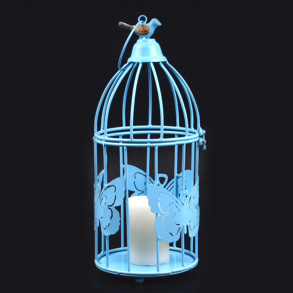 Birthday Combo of Blue Bird Cage and Bounty Chocolates with Birthday Card and Ballon along with Candle