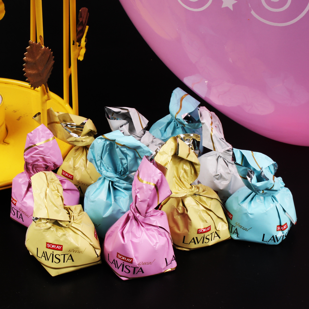 Happy Birthday Gift of Dom Shape Bird Cage with Birthday Ballon and Lavista Chocolate