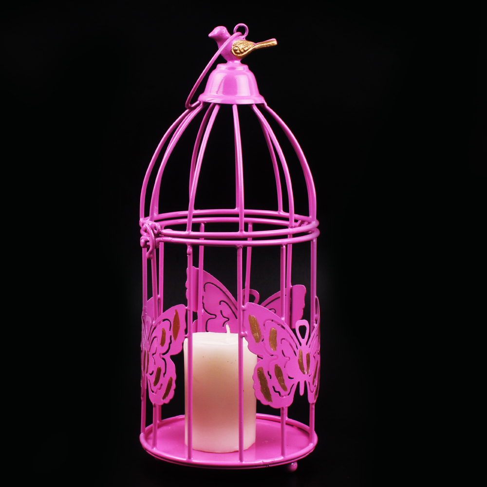 Perfect Pink Gift Combo of Bird Cage with Merlion Chocolate and Teddy Bear