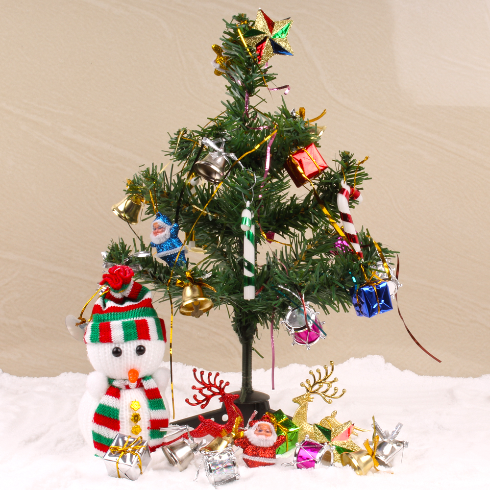 Giftacrossindia Decorative Christmas Tree with wollen Snowman