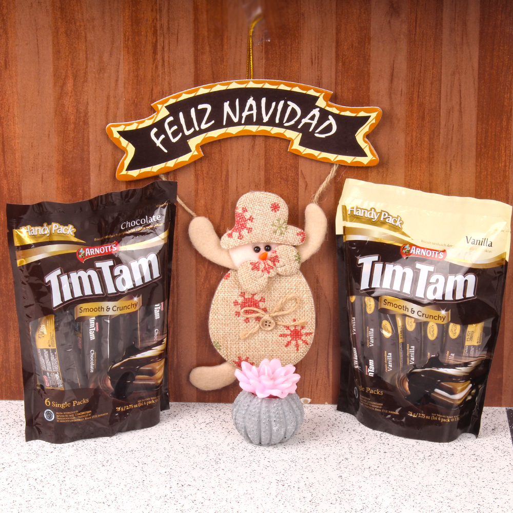 Feliz Navidad with Timtam Chocolates and Candle Combo