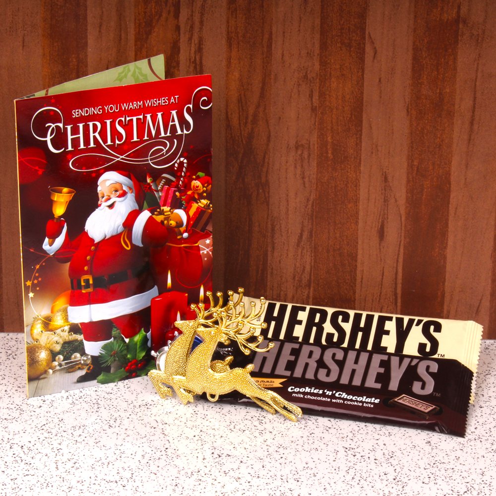 Hersheys Chocolate with Christmas Card