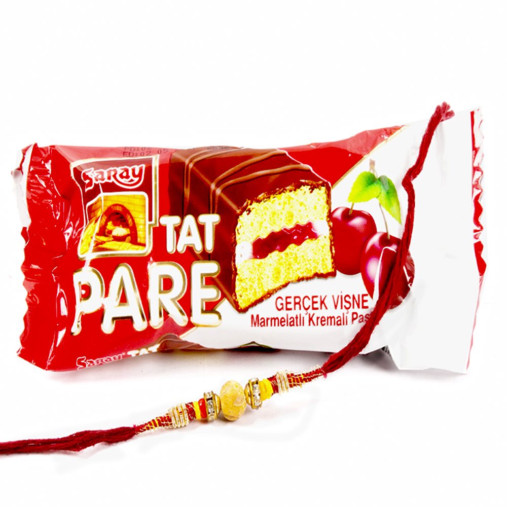 TAT PARE Bar Cake with Sandalwood Thread Rakhi