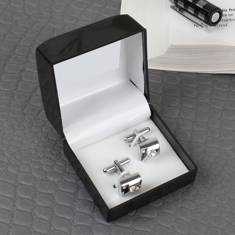 Three Stone Silver Cufflinks