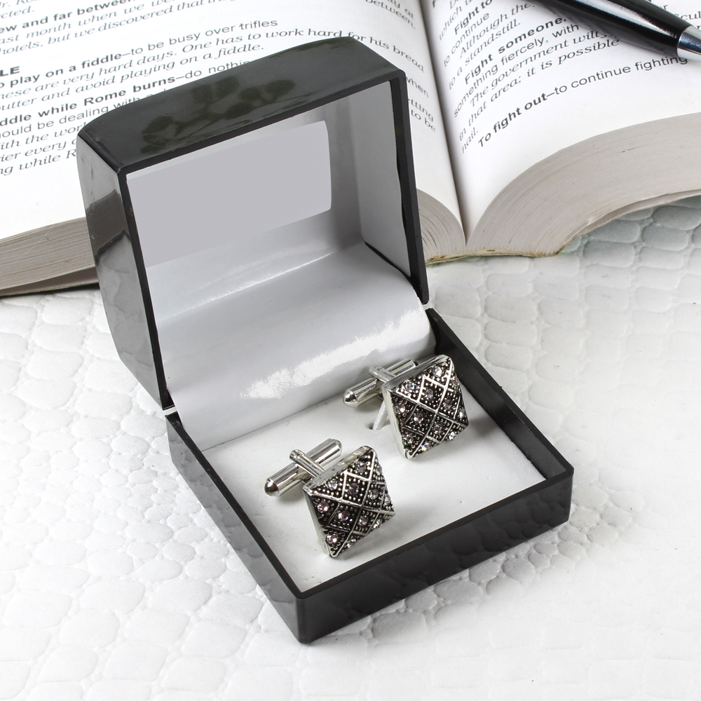 Mate Silver Matrix Cufflinks