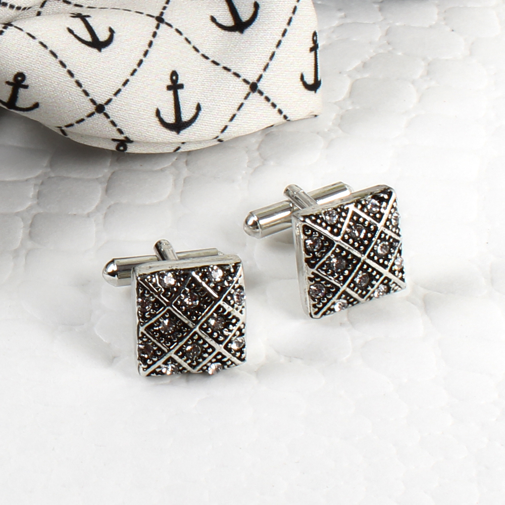 Mate Silver Matrix Cufflinks