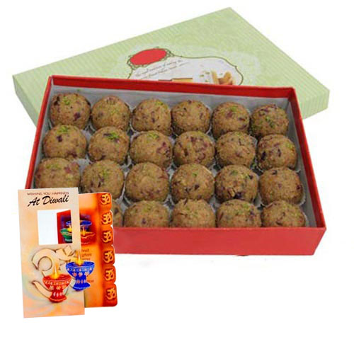 Diwali Special Box of Besan Ladoo with Card