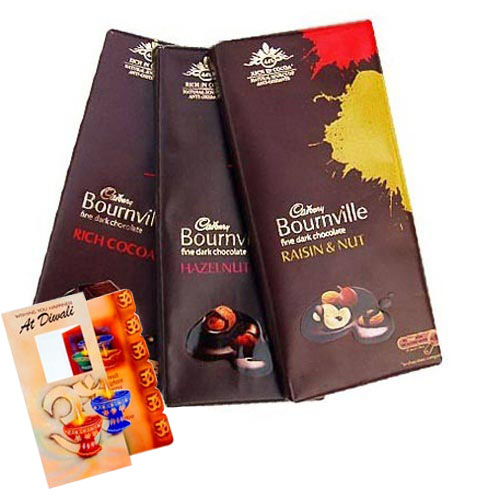 Cadbury Bournville chocolate with Diwali Card