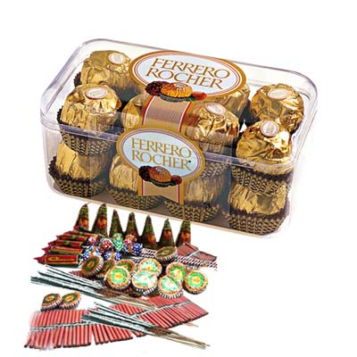 Ferrero Rocher with Crackers Diwali Combo