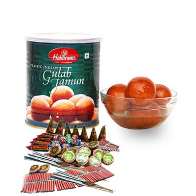 Crackers and Gulab Jamun