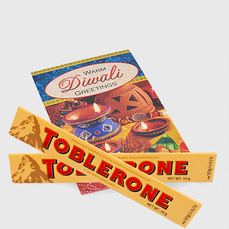 Toblerone with Diwali card